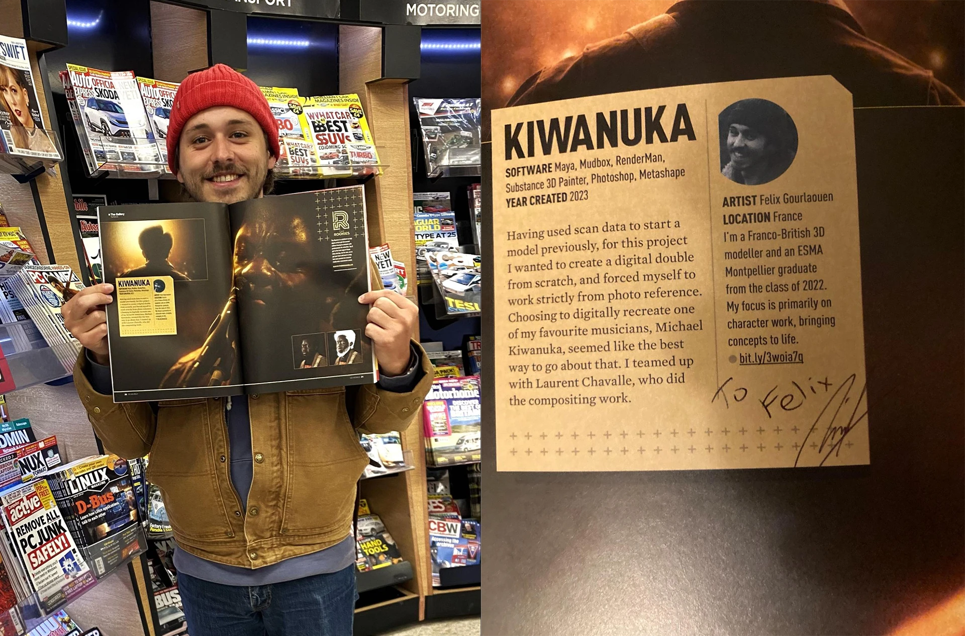 Felix's space spread on 3D World