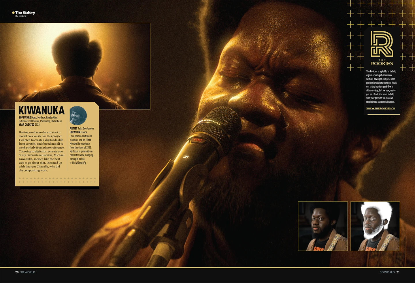 Closeup of 3D world magazine